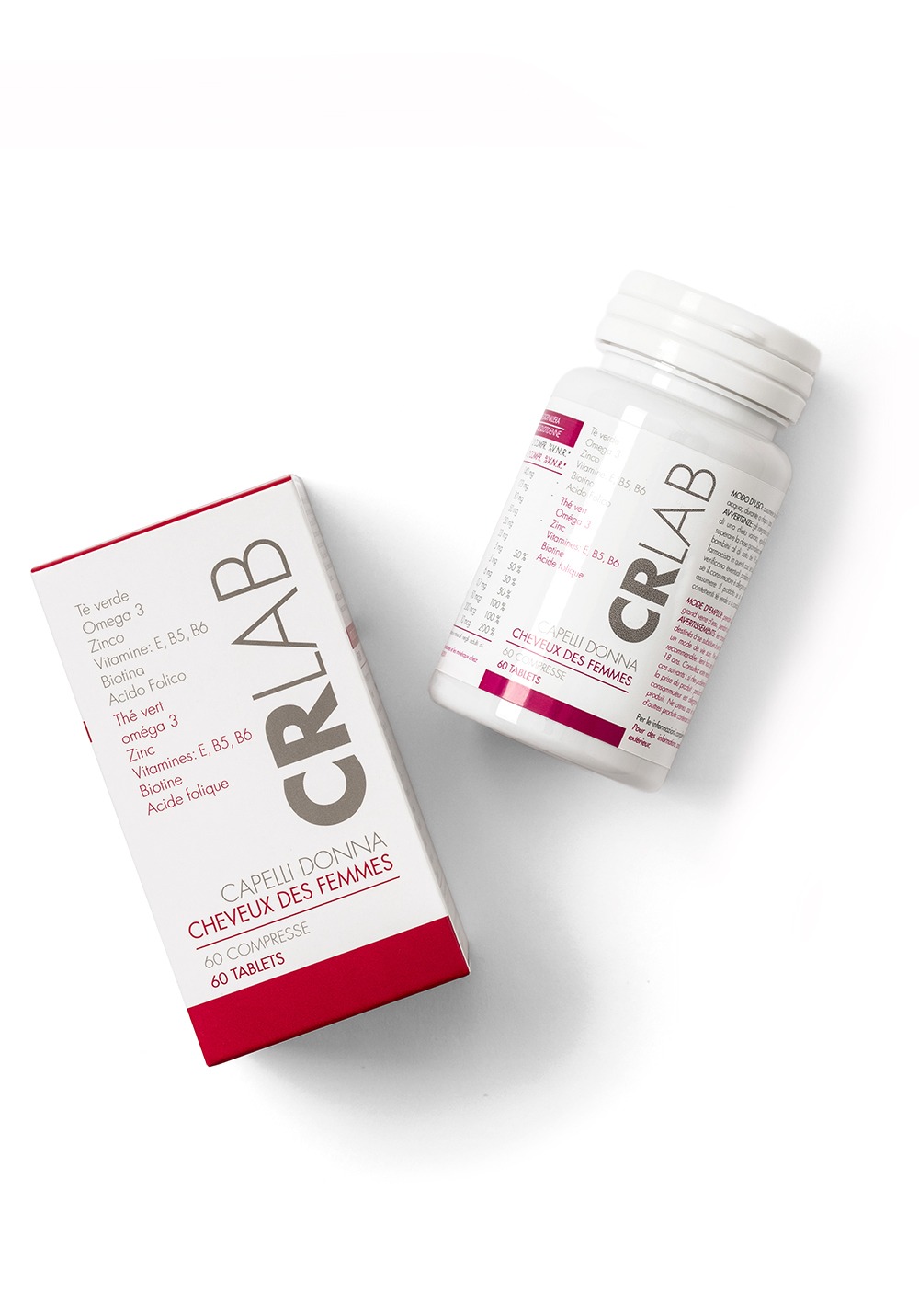 CRLAB Woman hair product packaging